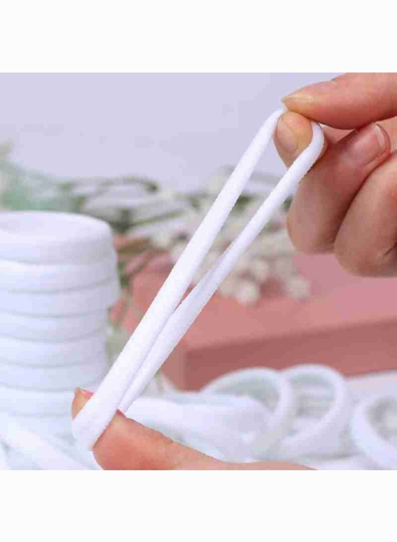 GoodBuy Girly white elastic hair bobbles 4-5 cm diameter ties 24 pieces - Image 4